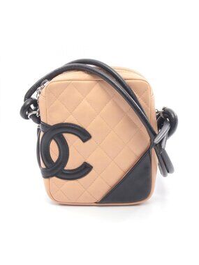 Chanel Shoulder Bag Cambon Beige Black